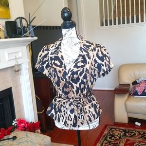 Sunny Leigh Leopard Blazer Size 10